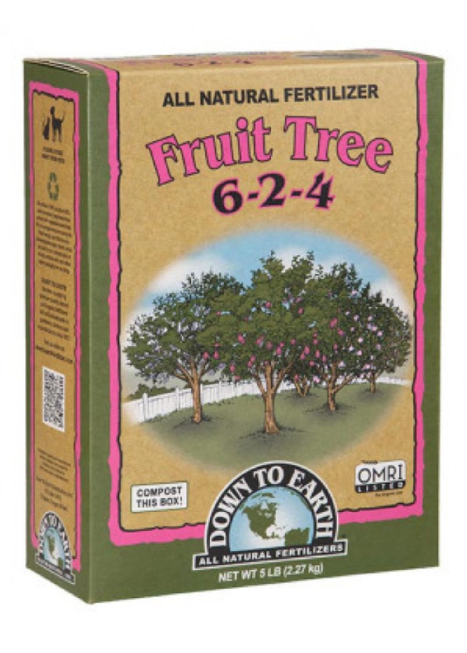 Fruit Tree 6-2-4 Organic Fertilizer Blend, 5lb