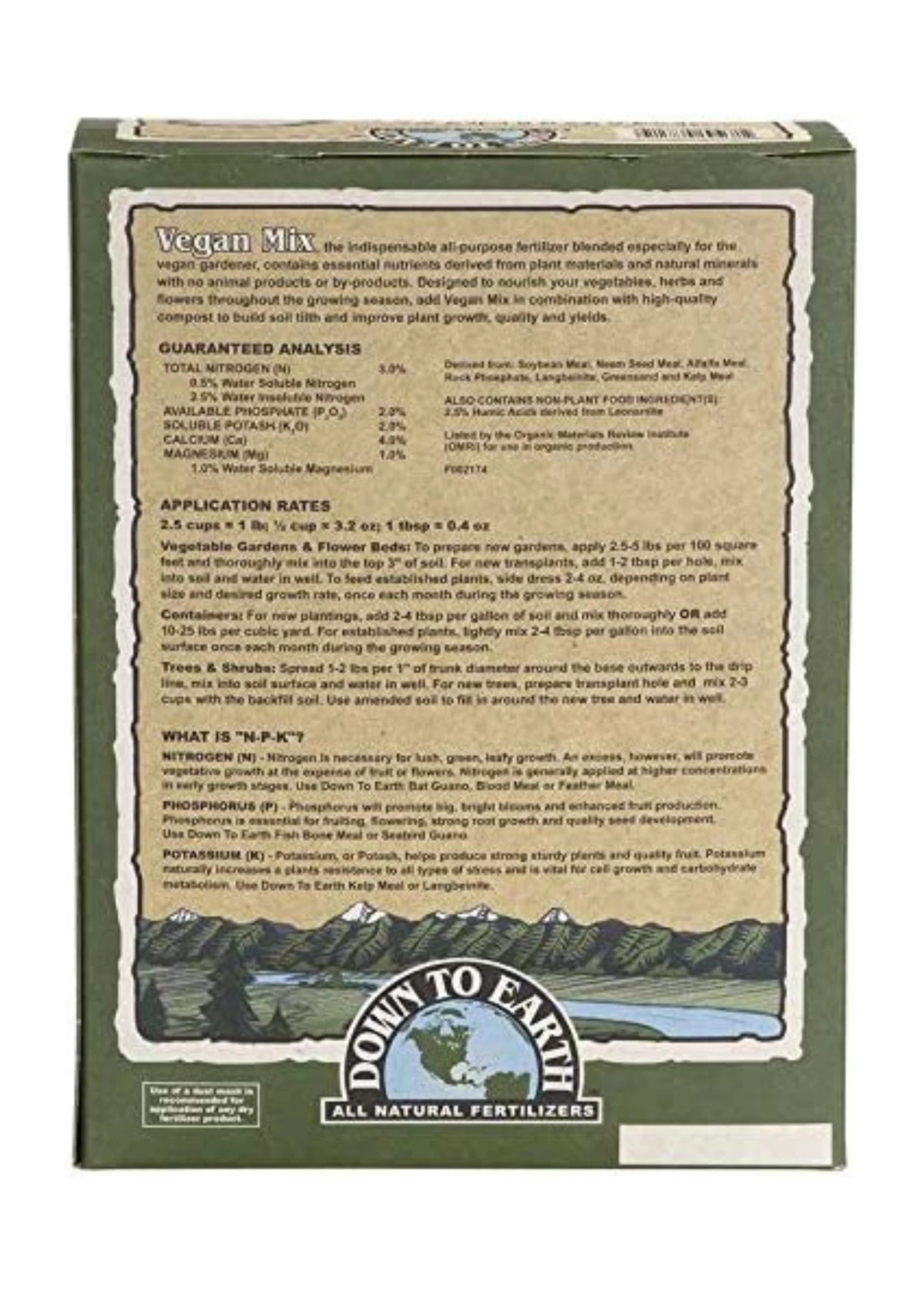 Vegan All Purpose Organic Fertilizer Blend 3-2-2, 5lb - Image 3